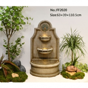 Decoration Artificial Garden Water Fountain With Lights For Relaxation