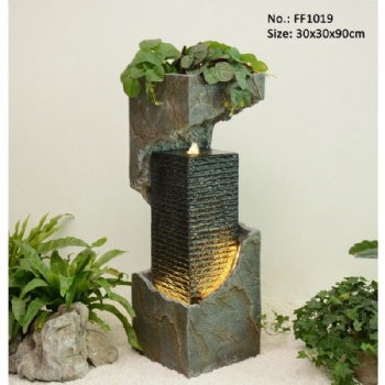 Water Fountain With LED Lights Water Waterfall Wall Fountain Indoor
