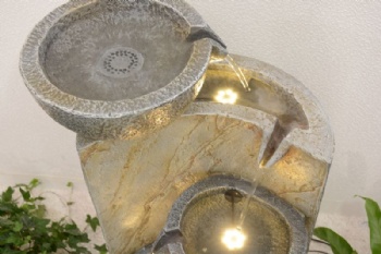 Indoor Outdoor Water Feature 4-tiered cascade Backyard Garden Fountain