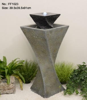 Indoor Outdoor Water Feature 4-tiered cascade Backyard Garden Fountain