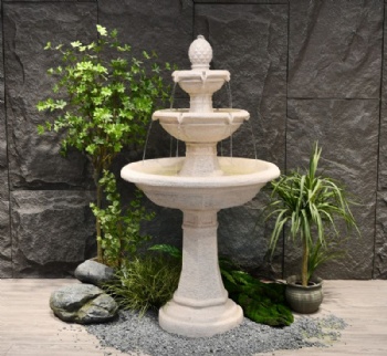 High Quality 61 Inch Tall Brown Fountain Artificial Polyresin Garden Waterfall Fountain for Sale