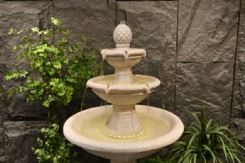 High Quality 61 Inch Tall Brown Fountain Artificial Polyresin Garden Waterfall Fountain for Sale