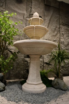 High Quality 61 Inch Tall Brown Fountain Artificial Polyresin Garden Waterfall Fountain for Sale