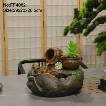 Buddhism Flowing Water Fountain Indoor Small Rockery Desktop Homedecor