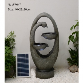 3 Tier Outdoor Solar Fountain For Garden Pool Landscape Decoration