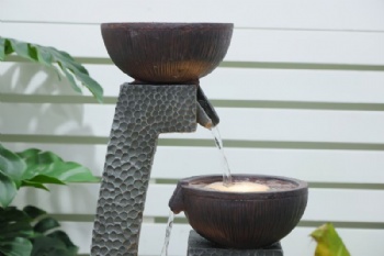 Custom Jar Decorative Resin Garden Water Fountain Outdoor Waterfall