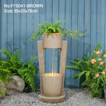 High Quality Polyresin Waterfall for Outdoor or Indoor Decor Modern Fountain