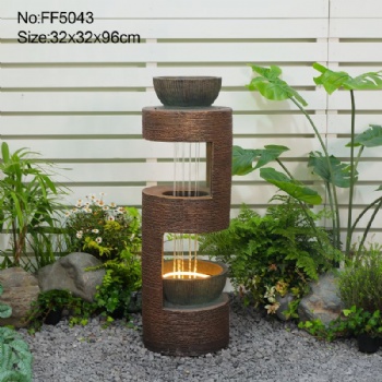 Outdoor Relaxation Durable Water Fountain Resin Rain Curtain Waterfall