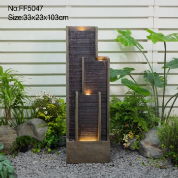 3 Columns Water Flow Water Fountain Indoor Outdoor Water Feature