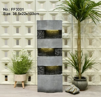 European-style Large Waterfall Fountain Decor – Simple Indoor/Outdoor Resin Circulation Fountains